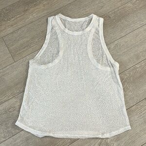 LULULEMON White Sheer Tank Size 4/6